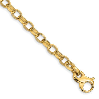 8.5" 14k Yellow Gold 6.2mm Hand-polished Fancy Link Bracelet