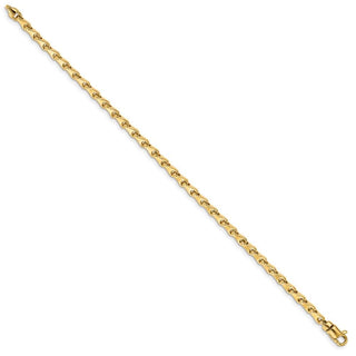7" 14k Yellow Gold 3.3mm Hand-polished Fancy Link Bracelet