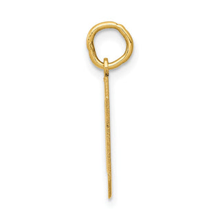 14k Yellow Gold Medium Polished Number 0 Charm