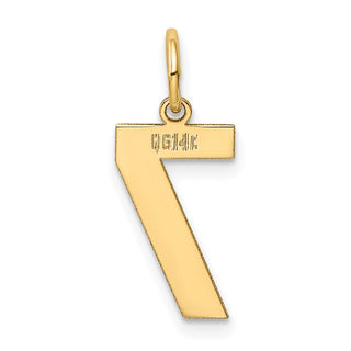 14k Yellow Gold Medium Polished Number 7 Charm
