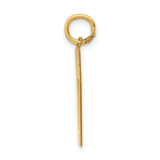 14k Yellow Gold Medium Polished Number 17 Charm LM17