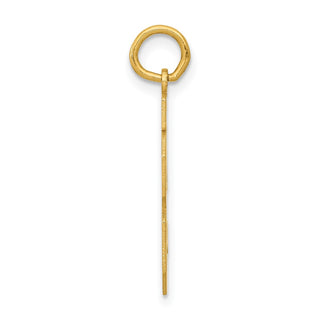 14k Yellow Gold Medium Polished Number 18 Charm LM18