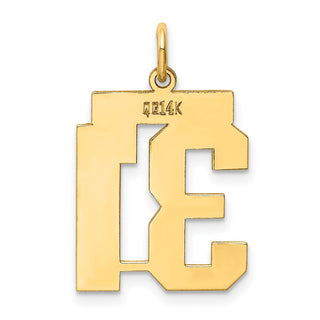 14k Yellow Gold Medium Polished Number 31 Charm LM31