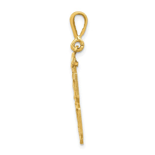 14k Yellow Gold Large Diamond-Cut Number 78 Pendant