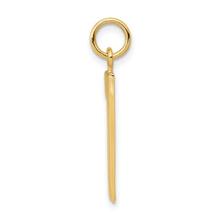 14k Yellow Gold Casted Large Polished Number 1 Charm