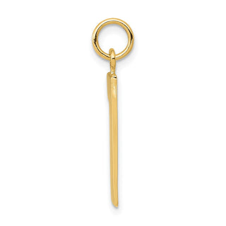 14k Yellow Gold Casted Large Polished Number 1 Charm