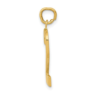 14k Yellow Gold Casted Large Polished Number 2 Charm