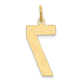 14k Yellow Gold Casted Large Polished Number 7 Charm