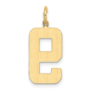 14k Yellow Gold Casted Large Polished Number 9 Charm