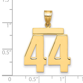 14k Yellow Gold Large Polished Number 44 Charm