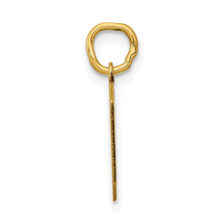 14k Yellow Gold Small Polished Number 0 Charm