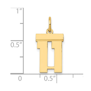 14k Yellow Gold Small Polished Number 11 Charm LS11