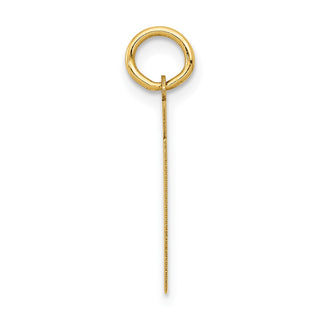 14k Yellow Gold Small Polished Number 61 Charm LS61