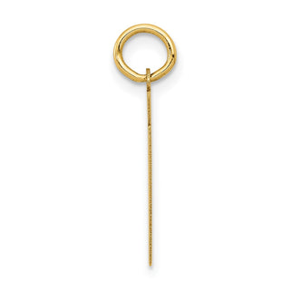 14k Yellow Gold Small Polished Number 61 Charm LS61