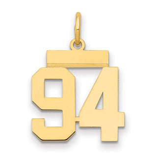 14k Yellow Gold Small Polished Number 94 Charm LS94