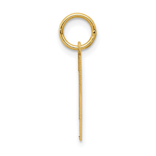 14k Yellow Gold Medium Satin Number 1 Charm