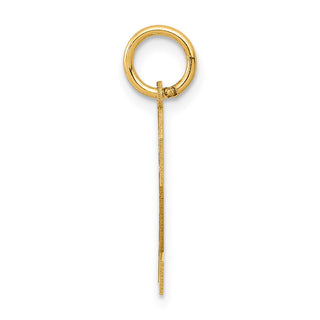 14k Yellow Gold Medium Satin Number 2 Charm