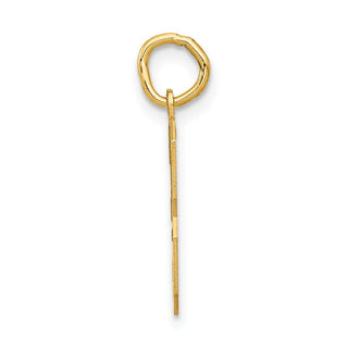 14k Yellow Gold Medium Satin Number 3 Charm