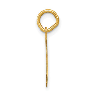 14k Yellow Gold Medium Satin Number 5 Charm