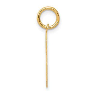 14k Yellow Gold Medium Satin Number 6 Charm