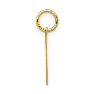 14k Yellow Gold Medium Satin Number 7 Charm