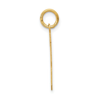 14k Yellow Gold Medium Satin Number 13 Charm