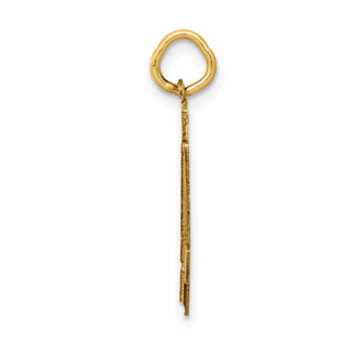 14k Yellow Gold Medium Satin Number 44 Charm