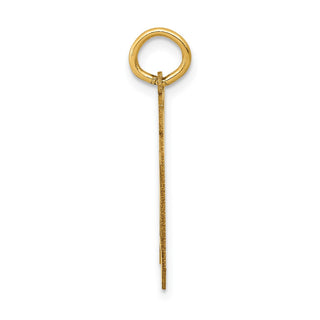 14k Yellow Gold Medium Satin Number 70 Charm