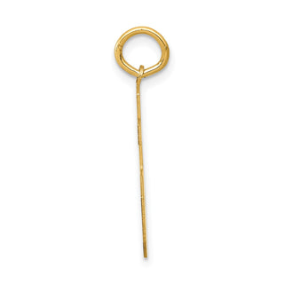 14k Yellow Gold Medium Satin Number 75 Charm