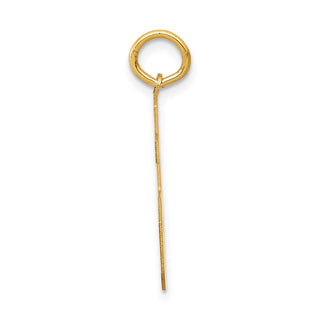 14k Yellow Gold Medium Satin Number 75 Charm