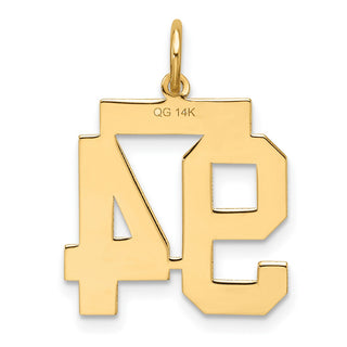 14k Yellow Gold Medium Satin Number 94 Charm
