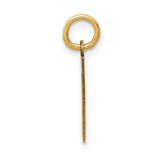 14k Yellow Gold Small Satin Number 1 Charm