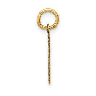 14k Yellow Gold Small Satin Number 1 Charm