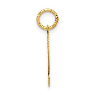 14k Yellow Gold Small Satin Number 2 Charm