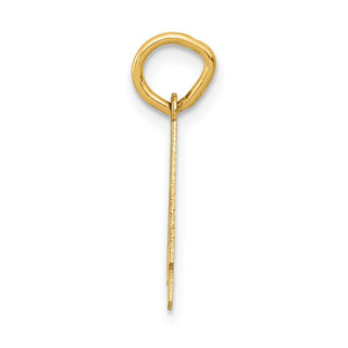 14k Yellow Gold Small Satin Number 4 Charm