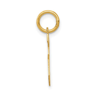 14k Yellow Gold Small Satin Number 5 Charm