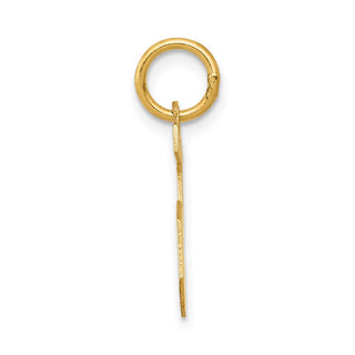 14k Yellow Gold Small Satin Number 5 Charm