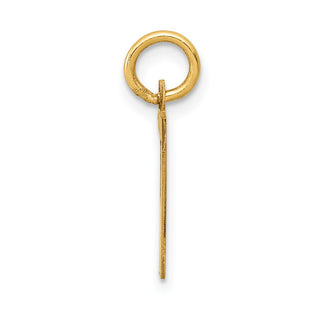 14k Yellow Gold Small Satin Number 7 Charm