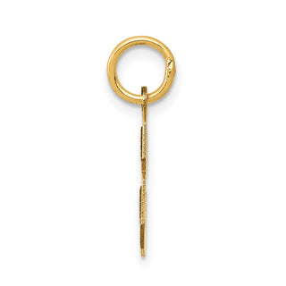 14k Yellow Gold Small Satin Number 8 Charm