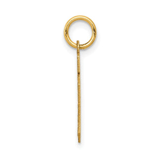 14k Yellow Gold Small Satin Number 10 Charm