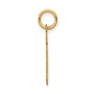 14k Yellow Gold Small Satin Number 10 Charm