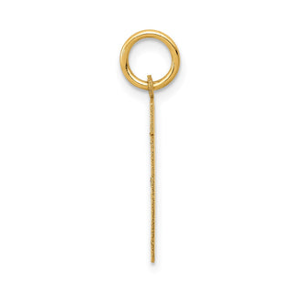 14k Yellow Gold Small Satin Number 11 Charm