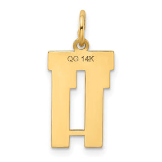 14k Yellow Gold Small Satin Number 11 Charm