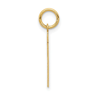 14k Yellow Gold Small Satin Number 21 Charm