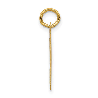 14k Yellow Gold Small Satin Number 53 Charm