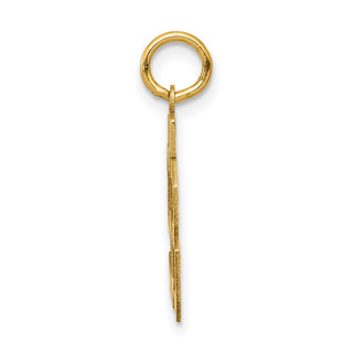 14k Yellow Gold Small Satin Number 58 Charm