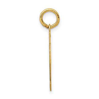 14k Yellow Gold Small Satin Number 62 Charm