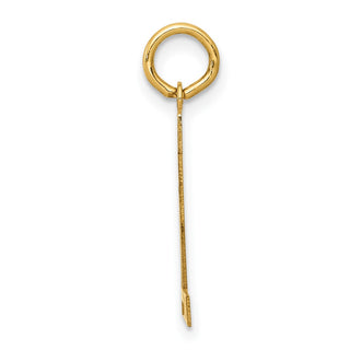 14k Yellow Gold Small Satin Number 72 Charm
