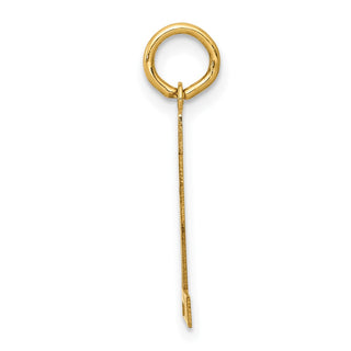 14k Yellow Gold Small Satin Number 72 Charm