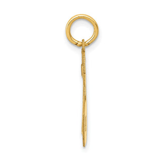 14k Yellow Gold Small Satin Number 76 Charm